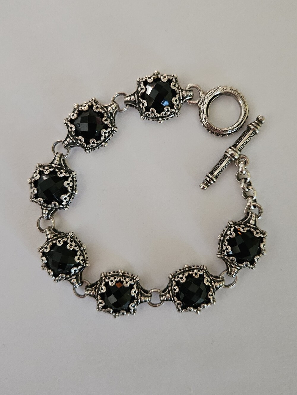 Konstantino Silver Onyx Bracelet